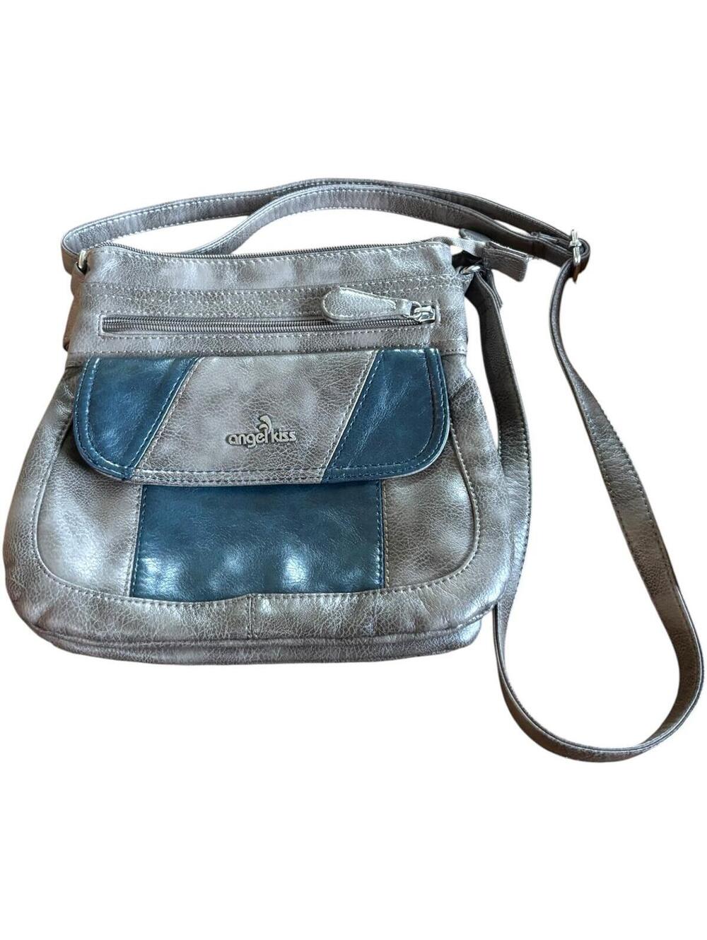 Angel Kiss Two-Tone Leather Crossbody Bag